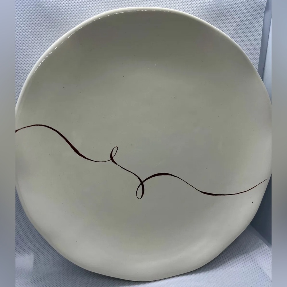 Starbucks Coffee Chocolate Drizzle Swirl Dessert Plates Set of 4 2004
